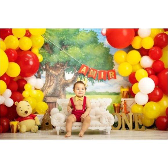 Winnie the Pooh boy Bow tie Outfit Clothes Romper Diaper Cover suspenders smash